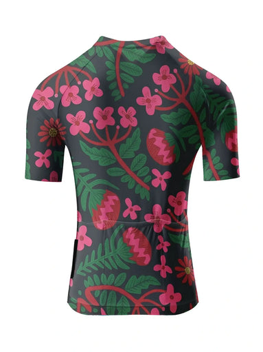 Floral & Fruit Print Cycling Jersey