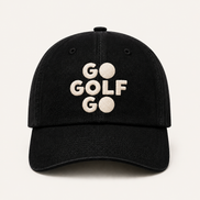 Cross Letters Go Golf Go Baseball Caps