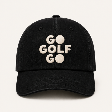 Cross Letters Go Golf Go Baseball Caps