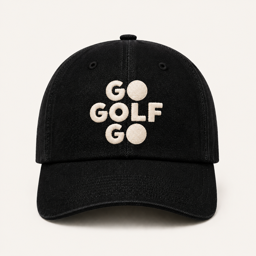 Cross Letters Go Golf Go Baseball Caps