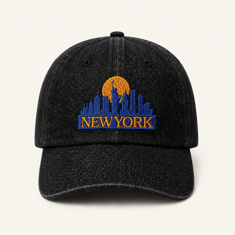 Retro New York Skyline Baseball Caps