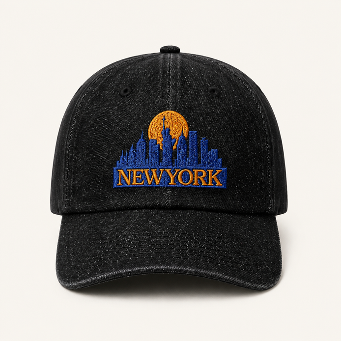 Retro New York Skyline Baseball Caps