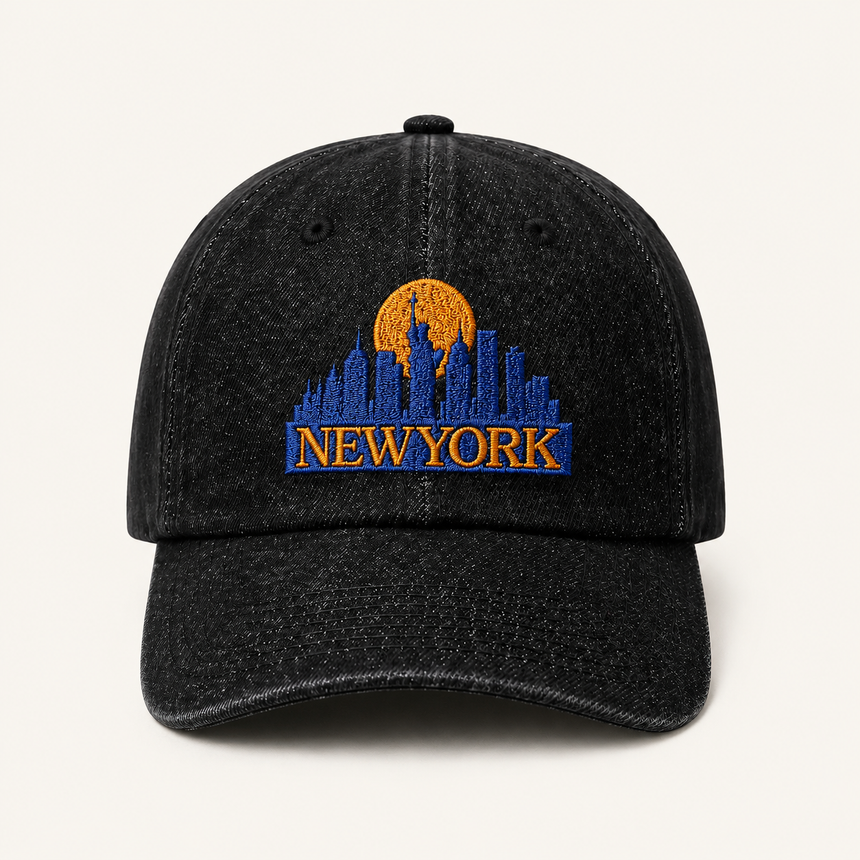 Retro New York Skyline Baseball Caps