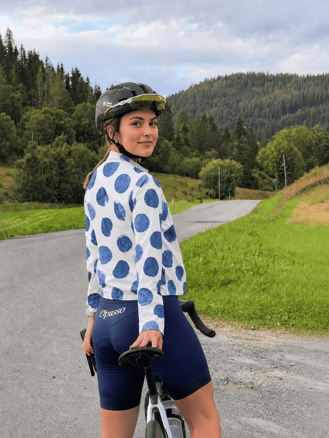 Indigo Watercolor Polka Dot Pro Aero Windbreaker Jacket