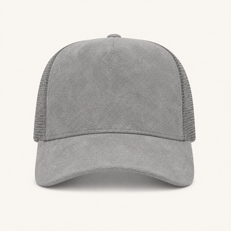 Red Suede Trucker Cap