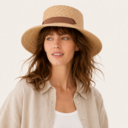 Ribbon Straw Sun Hat