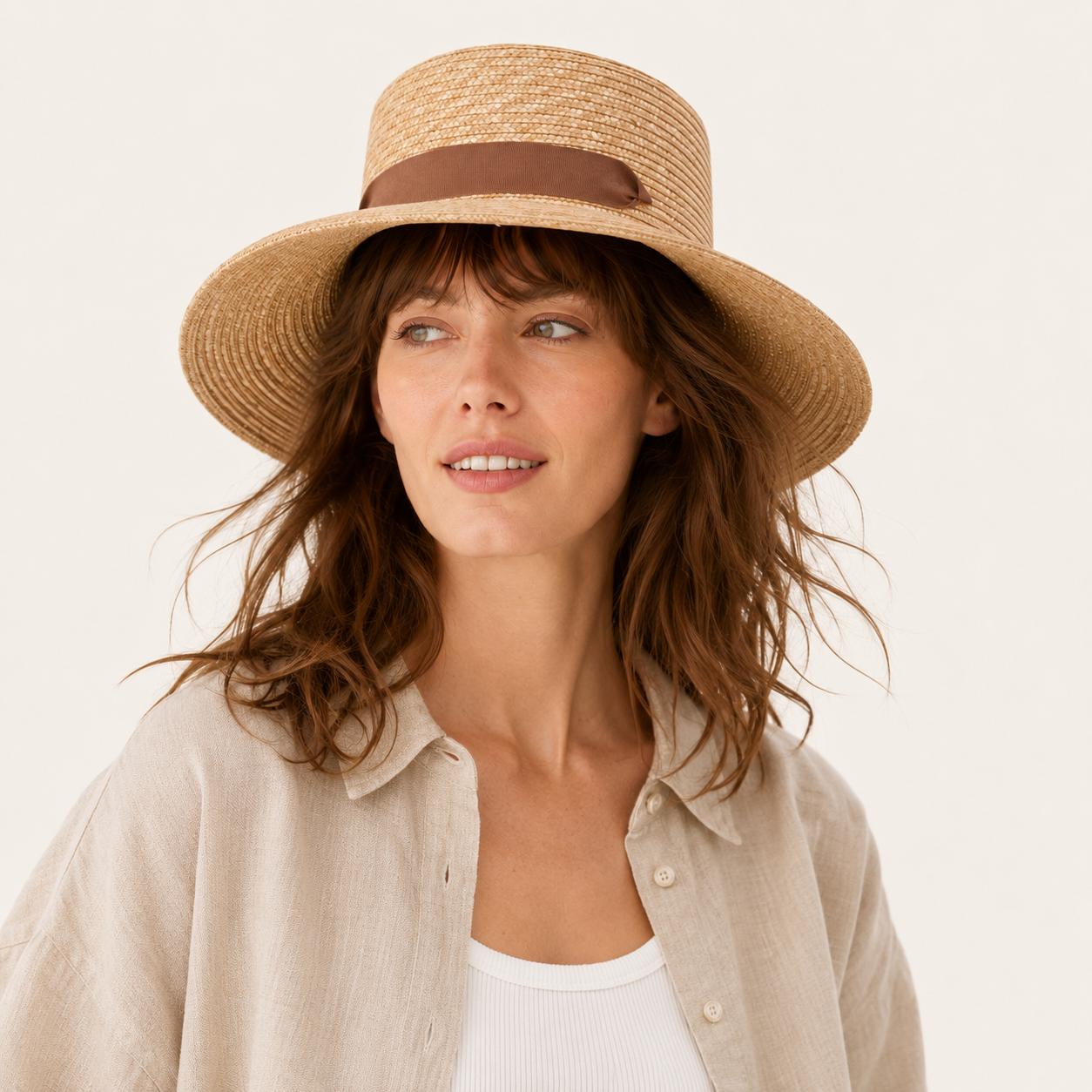 Ribbon Straw Sun Hat
