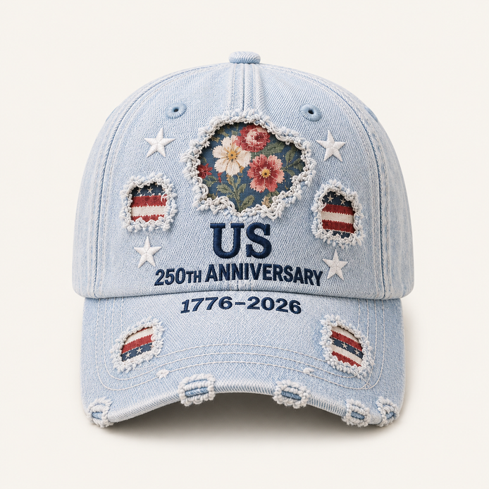 Floral USA Anniversary Cap