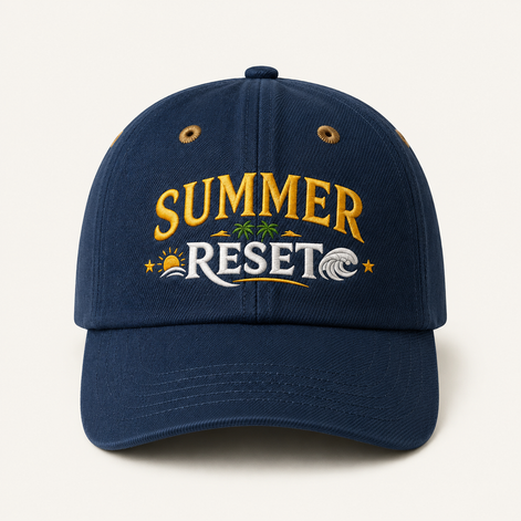Summer Reset Embroidery Baseball Caps