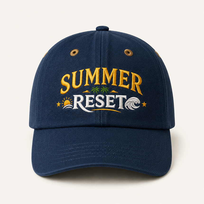 Summer Reset Embroidery Baseball Caps