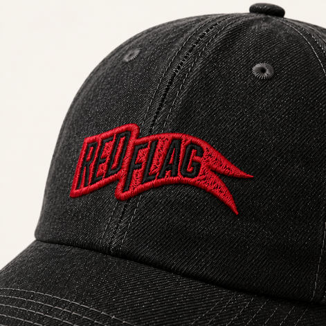 Red Flag Pennant Baseball Caps