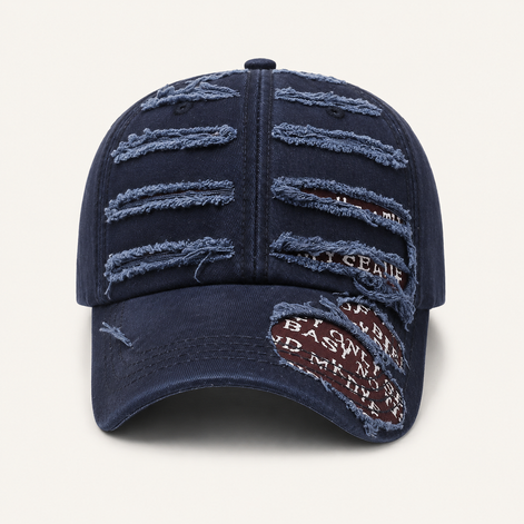 Distressed Khaki Baseball Cap
