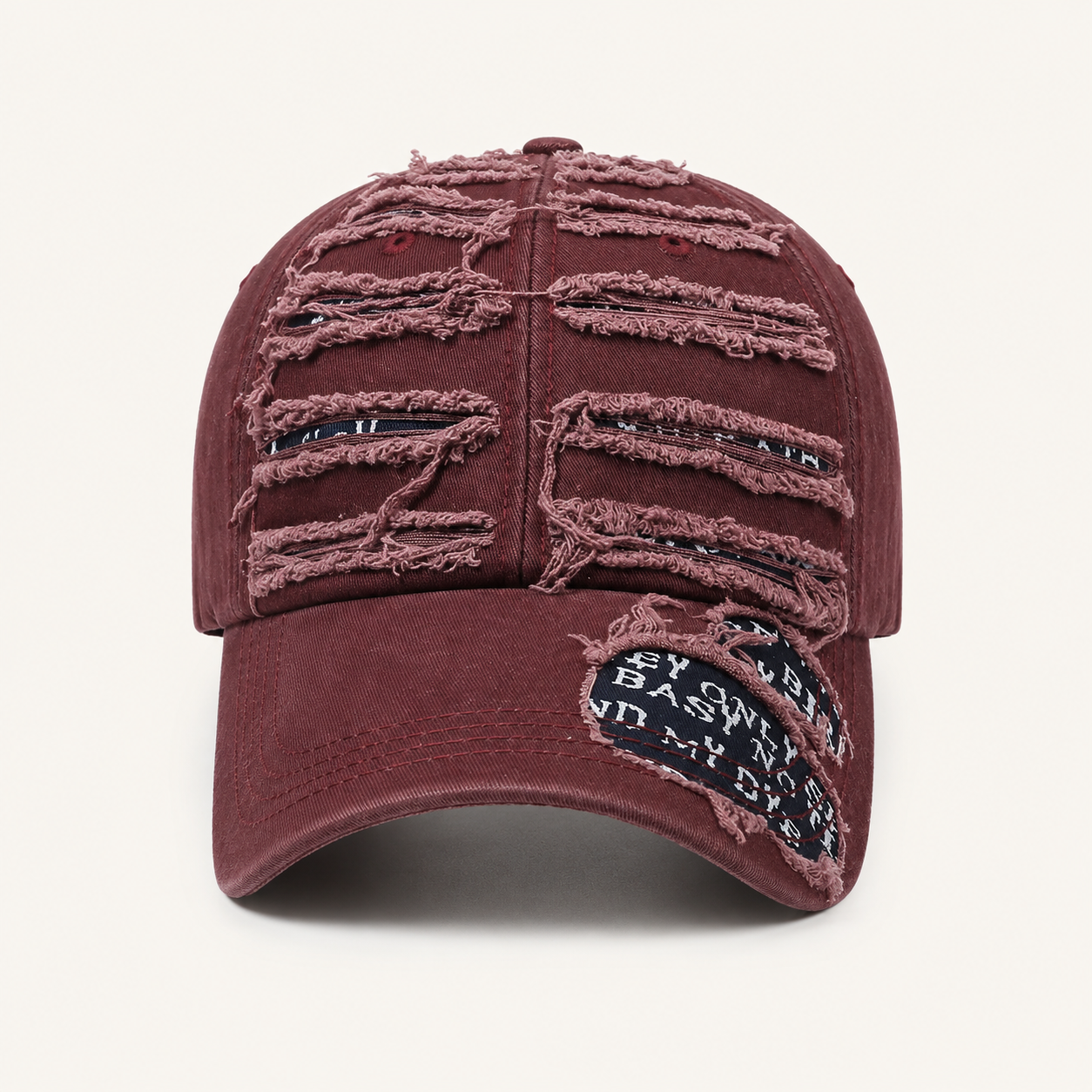 Distressed Khaki Baseball Cap