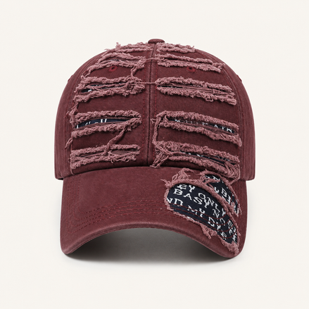 Distressed Khaki Baseball Cap