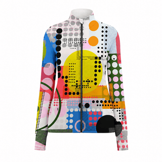 Modern Halftone Dot Geo Pulse Pro Aero Windbreaker Jacket
