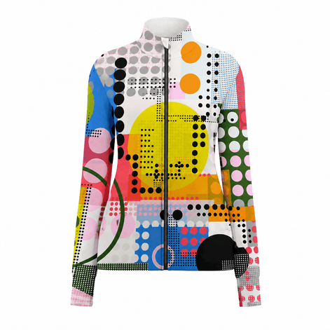 Modern Halftone Dot Geo Pulse Pro Aero Windbreaker Jacket