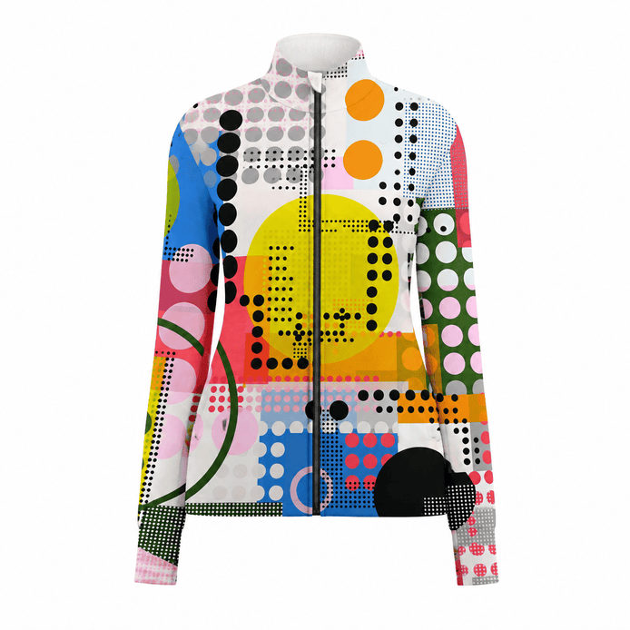 Modern Halftone Dot Geo Pulse Pro Aero Windbreaker Jacket