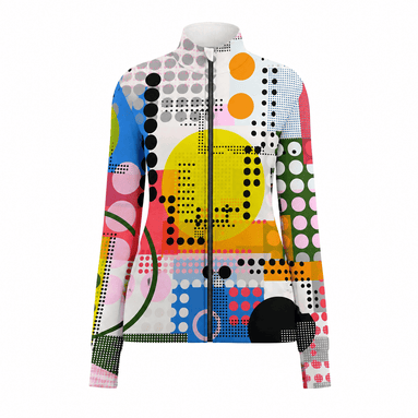 Modern Halftone Dot Geo Pulse Pro Aero Windbreaker Jacket