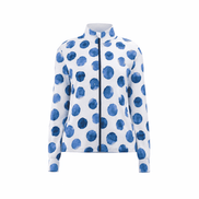 Indigo Watercolor Polka Dot Pro Aero Windbreaker Jacket
