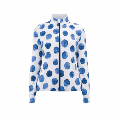 Indigo Watercolor Polka Dot Pro Aero Windbreaker Jacket