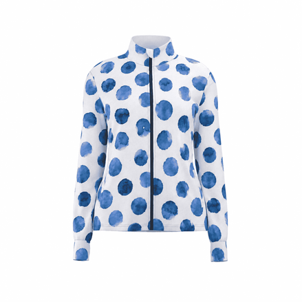 Indigo Watercolor Polka Dot Pro Aero Windbreaker Jacket
