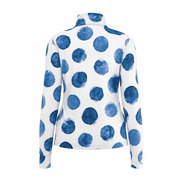 Indigo Watercolor Polka Dot Pro Aero Windbreaker Jacket