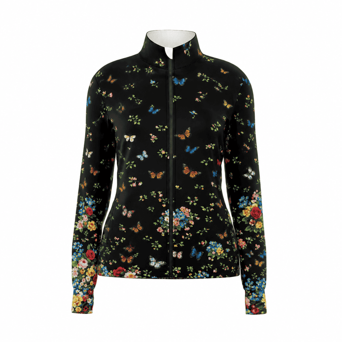Midnight Butterfly Garden Pro Aero Windbreaker Jacket
