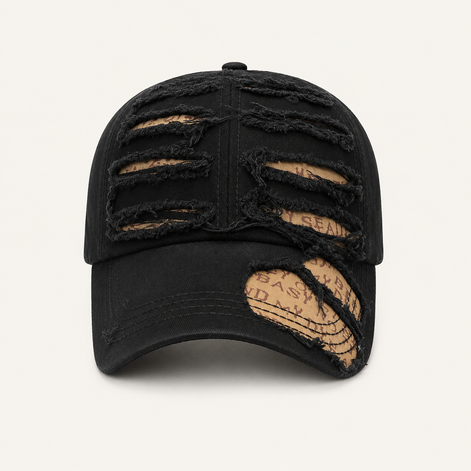 Distressed Khaki Baseball Cap