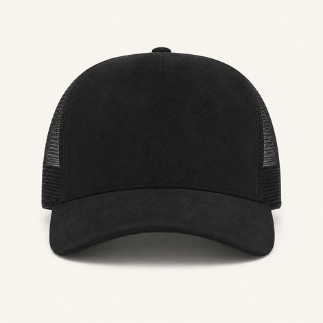 Red Suede Trucker Cap