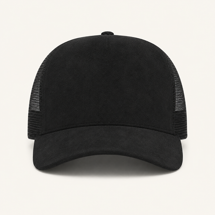 Red Suede Trucker Cap