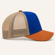 Blue Color-Block Trucker Cap