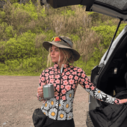 Retro Daisy Pop Windproof Jacket