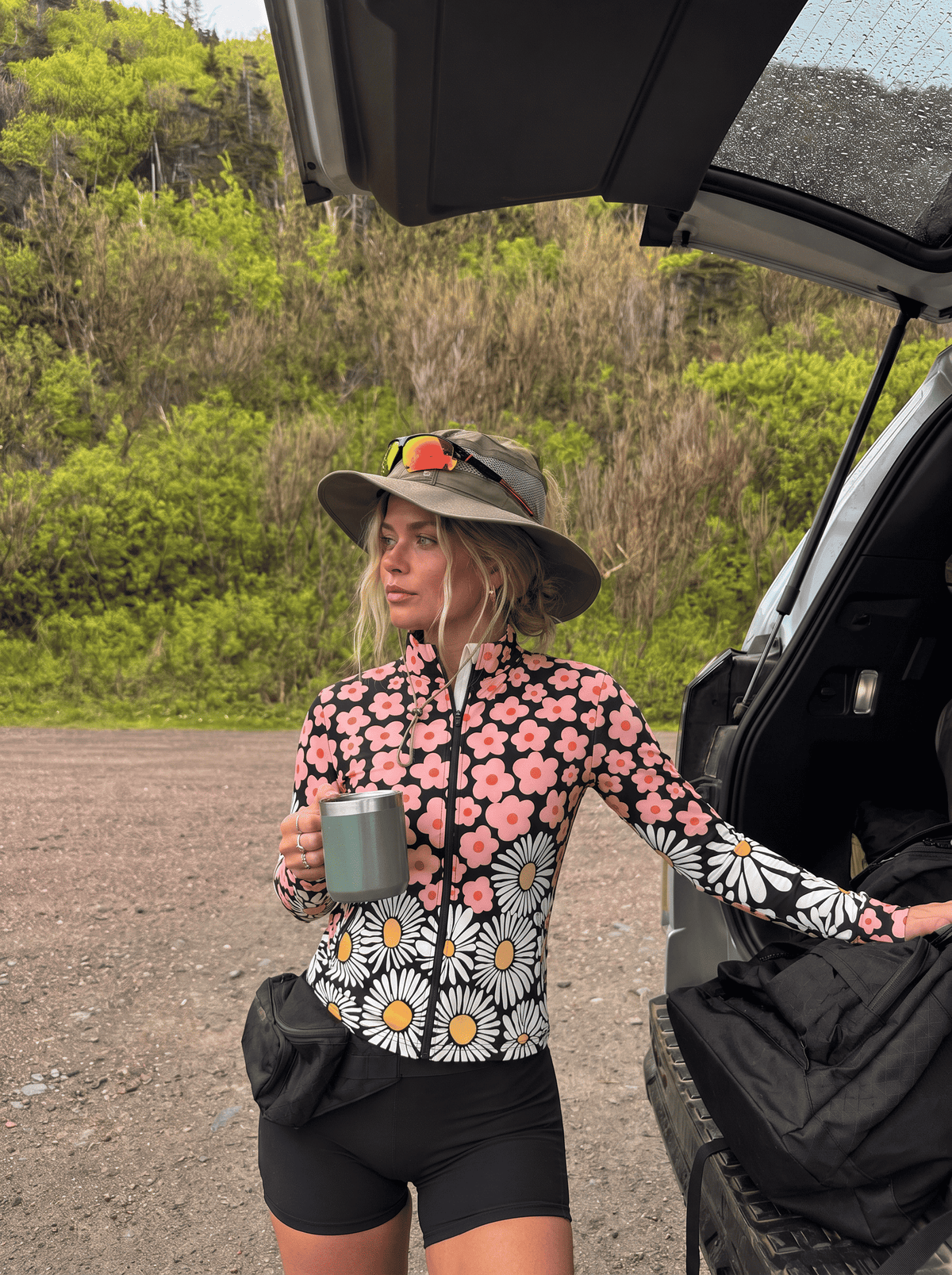 Retro Daisy Pop Windproof Jacket