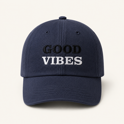 Good Vibes Slogan Baseball Caps