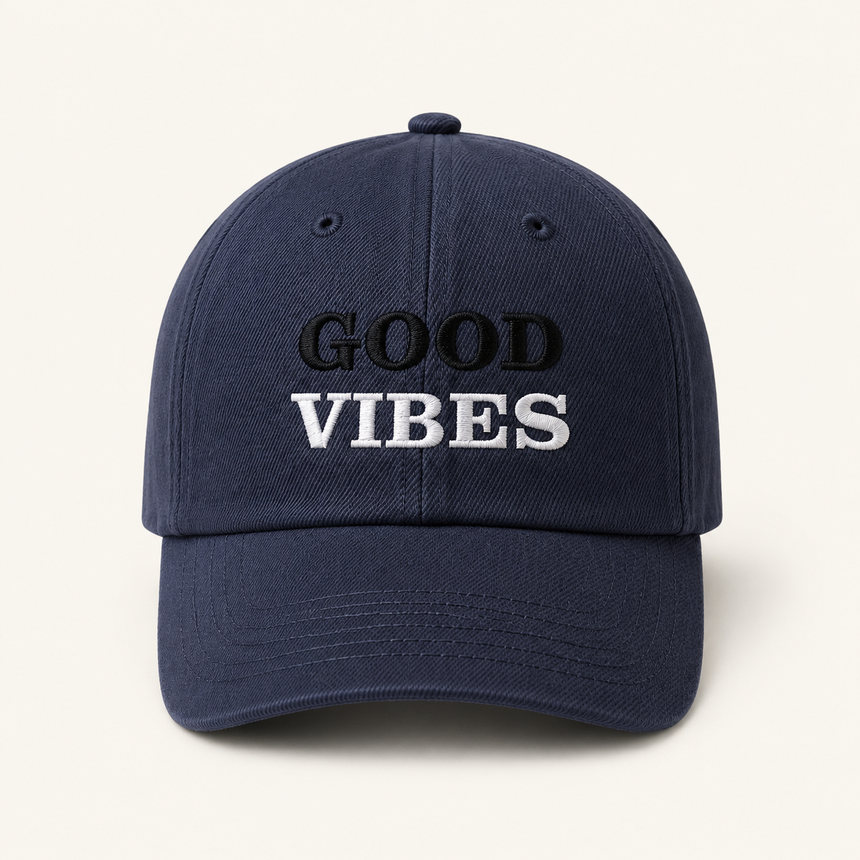 Good Vibes Slogan Baseball Caps