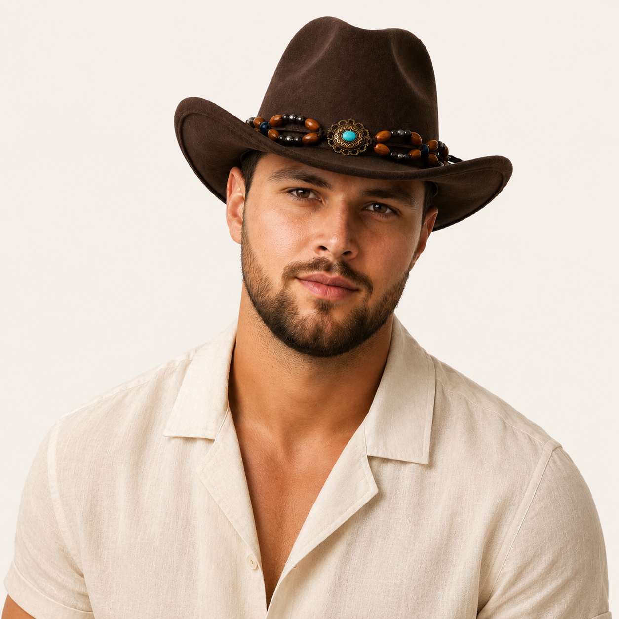 Beaded Western Cowboy Hat