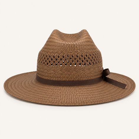 Vented Straw Fedora Hats