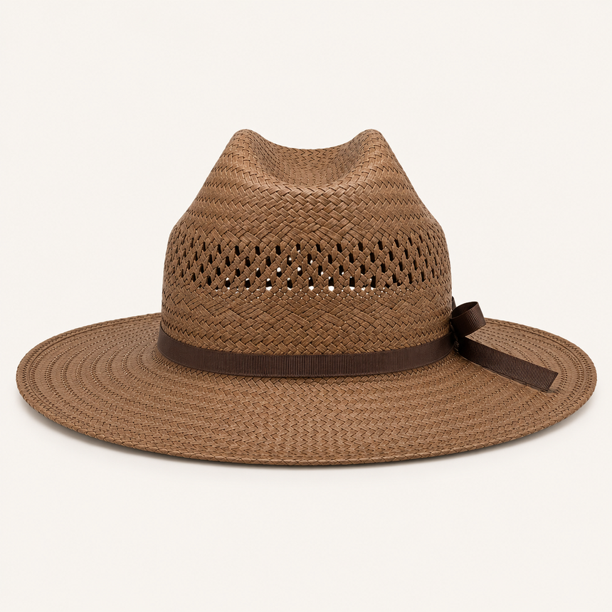 Vented Straw Fedora Hats