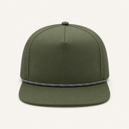 Olive Rope-Trim Performance Cap