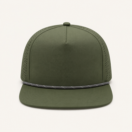 Olive Rope-Trim Performance Cap