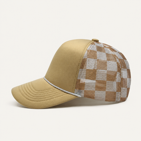 Checkerboard Mesh Trucker Hats