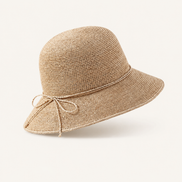 Bowknot Straw Cloche Hats
