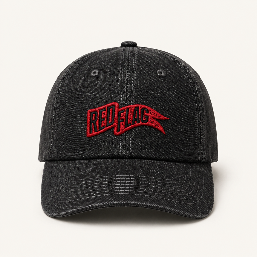 Red Flag Pennant Baseball Caps