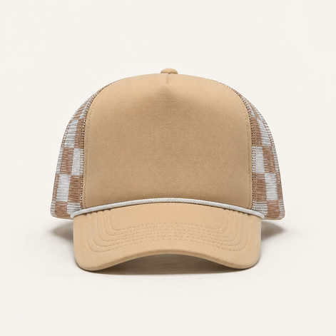 Checkerboard Mesh Trucker Hats