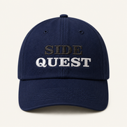 Side Quest Lettering Baseball Caps