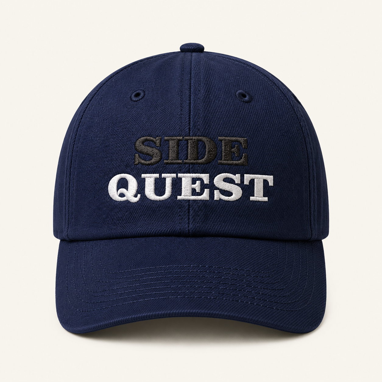 Side Quest Lettering Baseball Caps