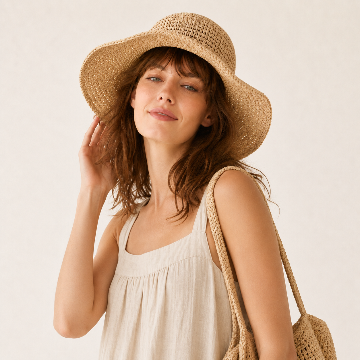 Packable Paper Straw Bucket Hat
