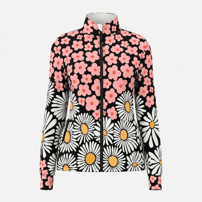 Retro Daisy Pop Windproof Jacket