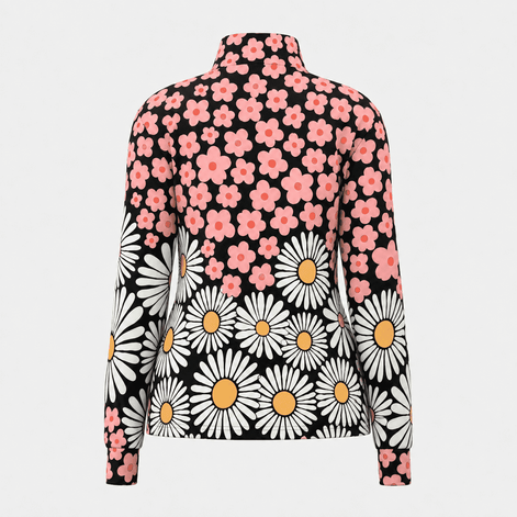 Retro Daisy Pop Windproof Jacket