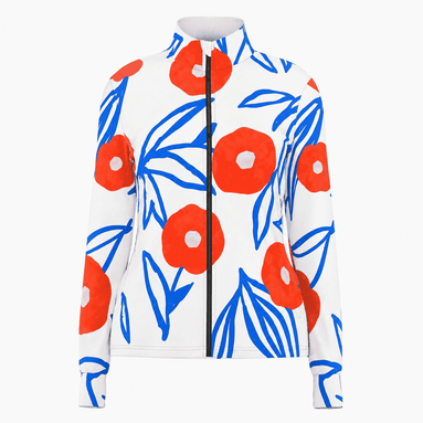 Cobalt Petal Sketch Windproof Jacket